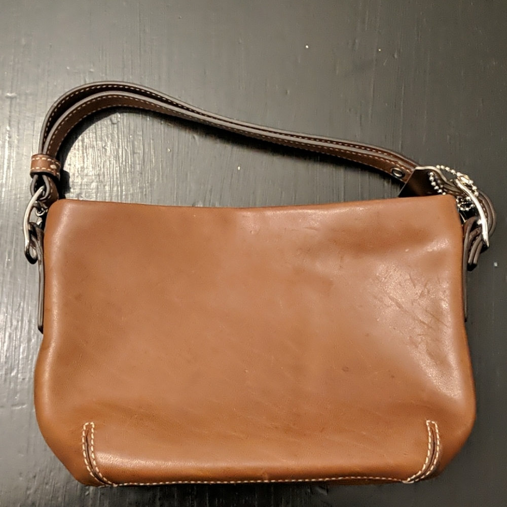 Coach Brown Leather Mini Bag with Adjustable Strap